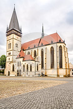 View at the Basilica of St.Aegidius in Bardejov, Slovakia