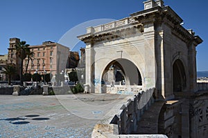 View of Bastione Saint Remy at Cagliari, in Sardinia