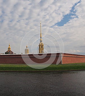 View of the bastions of the Peter and Paul fortress in St. Petersburg. Russia