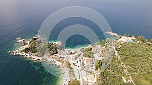 View of Bataria beach on Kassiopi shore, Corfu, Greece