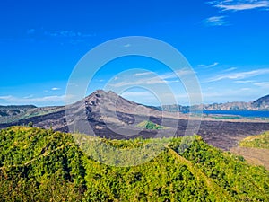 View on Batur Volcano on Bali island