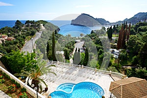 The view on a bay and beach, Corfu