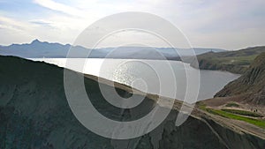 View of the bay at Cape ChameleonToprakh-Kaya cape Crimea.