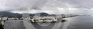 View of Bay displaying boats, apartments, hotels, offices and resorts in Rio de Janeiro.