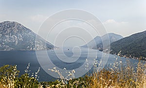 View on bay in Mediterranean coast