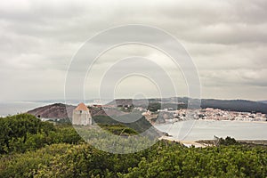 View of the bay of Sao Martinho do Porto photo