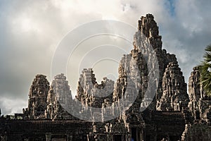 View of Bayon in Seam Reap, Cambodia.