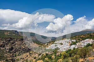 View of BayÃ¡rcal, the highest located town in Sierra Nevada