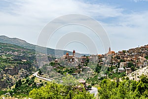 View of Bcharre (Bsharri) in Lebanon.