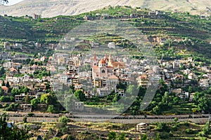View of Bcharre (Bsharri) in Lebanon.