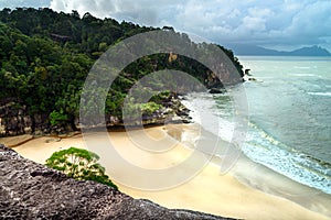 View on the beach in Bako National Park