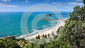 A view of the beach below mount manganui in tauranga,new zealand,5 photo