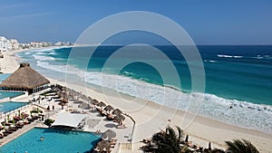 View of a beach in Cancun Mexico