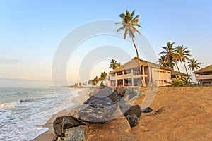 View of beach in Cape Cost, Ghana