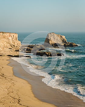 View of the beach in Davenport, California