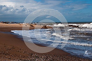 View of the beach de la paloma in Uruguay