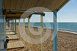 View from beach huts at Rustington, England