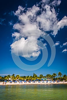 View of the beach in Key West, Florida.