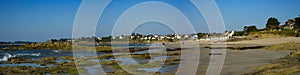 View on the beach of lancieux in cotes d`armor