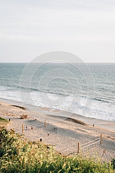 View of a beach from Leslie Park in San Clemente, Orange County, California