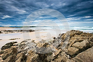 View of the beach of Liencres