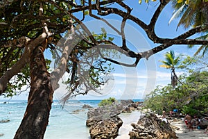 View from the beach of Morro de Sao Paulo, in the city of Cairu, Brazil photo