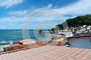 View from the beach of Morro de Sao Paulo, in the city of Cairu, Brazil photo