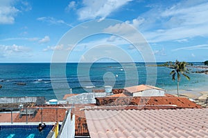 View from the beach of Morro de Sao Paulo, in the city of Cairu, Brazil photo