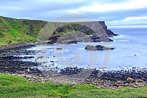 View of beach nearby Giant's Causeway, in Northern Ireland.