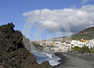 View at the beach of Puerto Naos, La Palma