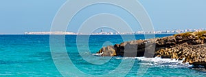 View from Beach Punta della Suina, Salento, Italy