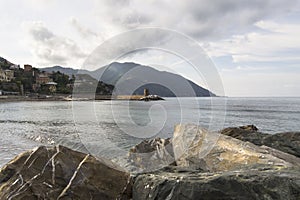 View from the beach of Recco