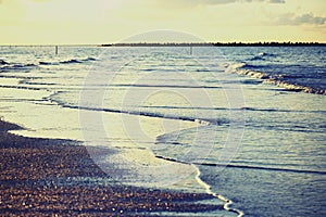 View of beach of the sea, Damietta, Egypt.