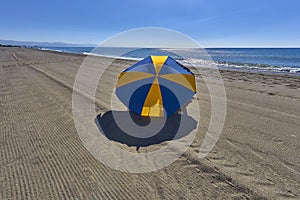 View of the beaches, Torremolinos, Costa Del Sol