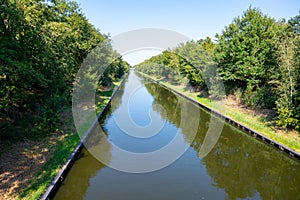 View on Beatrix canal near Eindhoven in sunny day