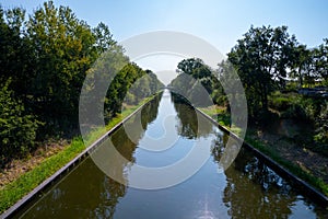 View on Beatrix canal near Eindhoven in sunny day