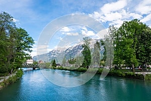 View from Beaurivage Brucke, link between Interlaken Ost to Harderkulm photo