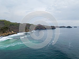 View of beautiful beach with nice coral