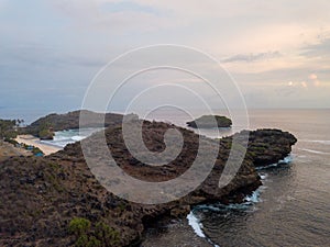 View of beautiful beach with nice coral