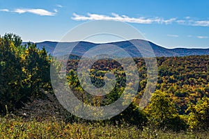 View of the Beautiful Blue Ridge Mountains of Virginia, USA