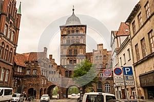 View the beautiful buildings of Lubeck photo