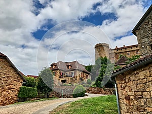 Medieval castle Castelnau-Bretenoux in France