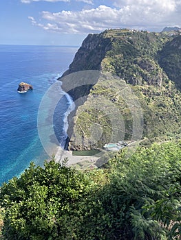 View of beautiful coast in Madeira, Portugal.