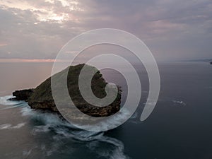 View of beautiful coral with nice sunset