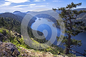 A view of a beautiful fiord, British Columbia, Canada photo