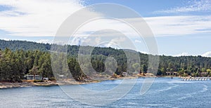 View of Beautiful Gulf Islands during a sunny day.