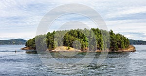 View of Beautiful Gulf Islands during a sunny day.