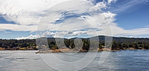 View of Beautiful Gulf Islands during a sunny day.