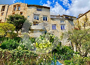 view of the beautiful hilltop town of TTourrettes-sur-Loup-sur-Loup in the south of France