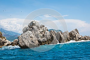 View of beautiful islets Katic Katich and Sveta Nedjelja with